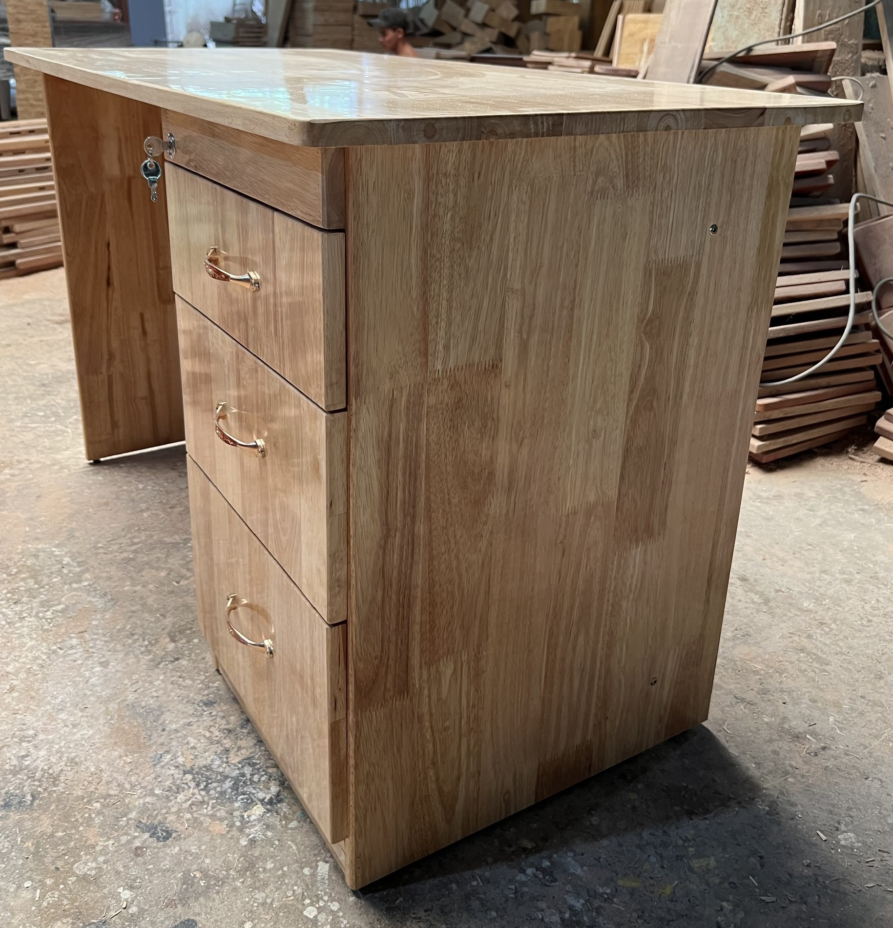 Bộ bàn ăn gỗ cao su cao cấp 6 ghế- BA46 – Nội thất NHÀ SÀNH